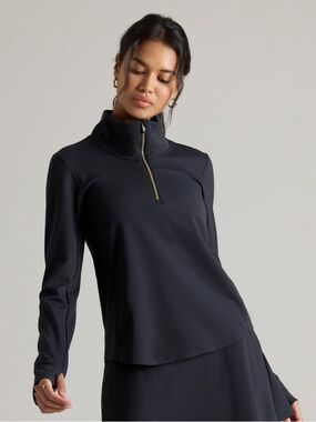 Rhone Course to Court 1/4 Zip, Black XS